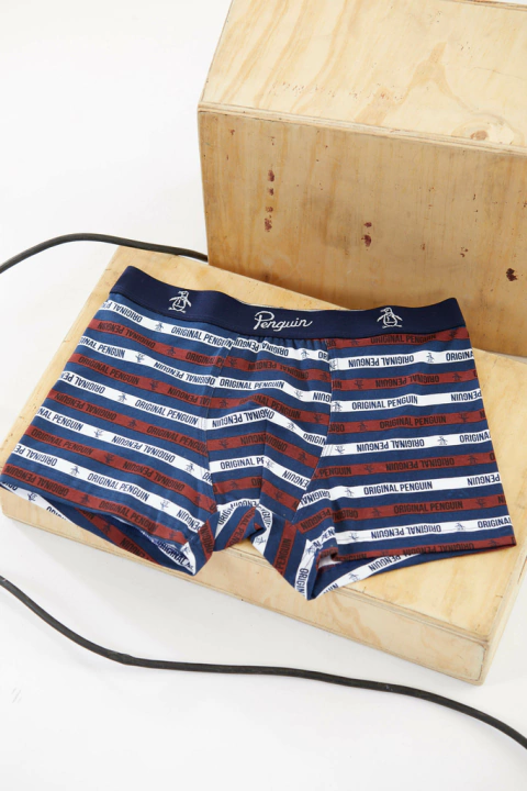 STRIPE LOGO PRINT TRUNK PENGUIN