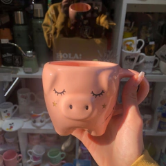TAZA CHANCHITA ROSA