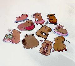 STICKERS x10 CAPY BARA RESISTENTE AGUA Y SOL - comprar online