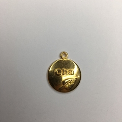 RDOPOBA003 - Pingente Medalha Obá Dourada (Varejo e Atacado)