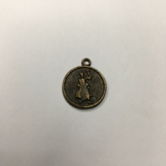 RDOPXAN007 - Pingente Medalha Orixá Xangô Ouro Velho (Varejo e Atacado)