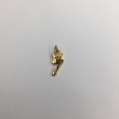 RDOPPBG045 - Pingente numero 7 com coroa dourado peq. (Varejo e Atacado)