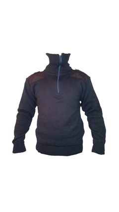 TRICOTA AZUL FORRADA CUELLO ALTO