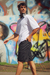 Bermuda Gabardina Cargo Mom - comprar online