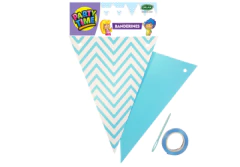 BANDERIN ZIG ZAG - CELESTE Y BLANCO - comprar online