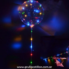 GLOBO BURBUJA CON LUZ MULTICOLOR - Grulla Mayorista
