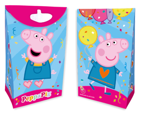 BOLSITA PAPEL ESTUCHE PEPPA PIG x8