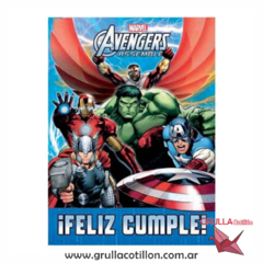 AFICHE FELIZ CUMPLE AVENGERS