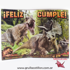 AFICHE FELIZ CUMPLE JURASSIC