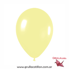 GLOBO AMARILLO PASTEL 12" x10