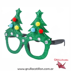 LENTES NAVIDAD GLITTER ARBOLITO - comprar online