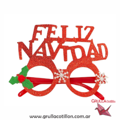 LENTES FELIZ NAVIDAD ROJO
