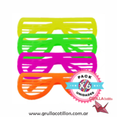 LENTE FLUO ECONOMICO RAYADO x6