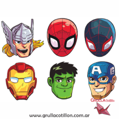 ANTIFAZ AVENGERS SUPER HEROES x10