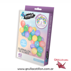 SET GUIRNALDA DE GLOBOS COLORES PASTEL - comprar online