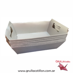 BANDEJAS CARTON PLATEADAS x6