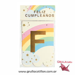 BANDERIN ARCO IRIS FELIZ CUMPLEAÑOS