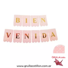 BANDERIN BIENVENIDA ROSA