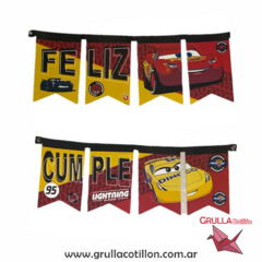 BANDERIN FELIZ CUMPLE CARS