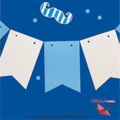 BANDERINES LISOS CELESTE Y BLANCO