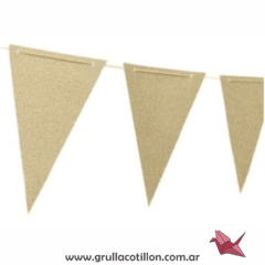BANDERINES DORADOS GLITTER - comprar online