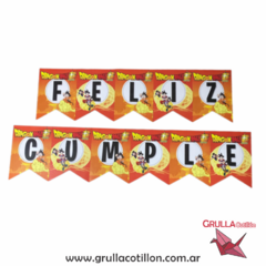 BANDERIN FELIZ CUMPLE DRAGON BALL