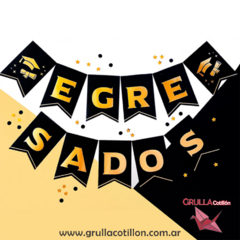 BANDERIN EGRESADOS NEGRO