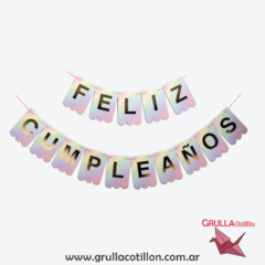 BANDERIN FELIZ CUMPLEAÑOS PASTEL DEGRADE
