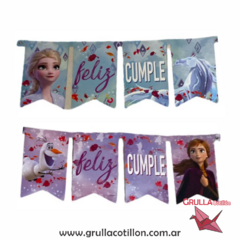 BANDERIN FELIZ CUMPLE FROZEN