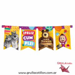 BANDERIN MASHA Y EL OSO OFICIAL