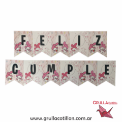 BANDERIN FELIZ CUMPLE MY MELODY *PROMO*