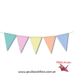 BANDERIN TRIANGULAR COLORES PASTEL