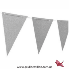 BANDERINES PLATEADOS GLITTER - comprar online