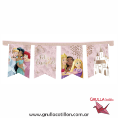 BANDERIN FELIZ CUMPLE PRINCESAS