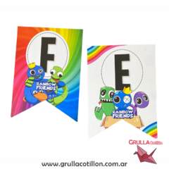 BANDERIN FELIZ CUMPLE RAINBOW FRIENDS - comprar online