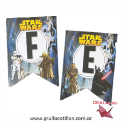 BANDERIN FELIZ CUMPLE STAR WARS - comprar online