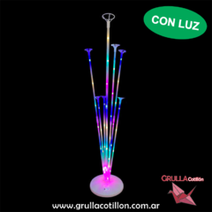 BASE LUMINOSA PARA 7 GLOBOS CON PALITOS - comprar online