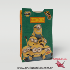 BOLSITA PAPEL ESTUCHE MINIONS x8