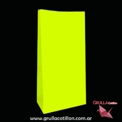 BOLSITA PAPEL AMARILLO FLUO x10