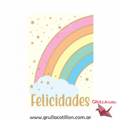 BOLSITA PLASTICA ARCO IRIS x10