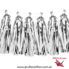 GUIRNALDA BORLAS PLATEADAS