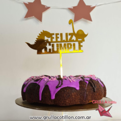 CAKE TOPPER FELIZ CUMPLE DINO - comprar online