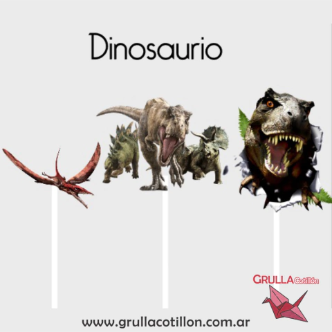 CAKE TOPPER x3 - JURASSIC