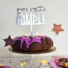 CAKE TOPPER FELIZ CUMPLE PELOTA - comprar online
