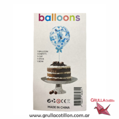 GLOBITO CONFETTI CAKE TOPPER (Elegir color) - comprar online