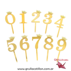 CAKE TOPPER NUMERO DORADO 18 cm en internet