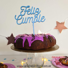 CAKE TOPPER FELIZ CUMPLEAÑOS ONDA - comprar online