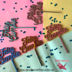 CAKE TOPPER FELIZ CUMPLEAÑOS ONDA en internet