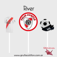 CAKE TOPPER x3 - RIVER