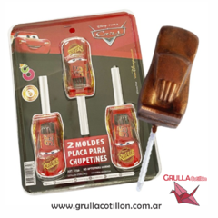 MOLDE PLACA CHUPETIN CARS x2